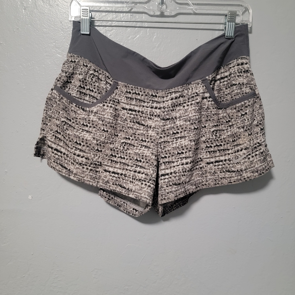 Nike Gray Athletic Shorts with Elastic Waistband
